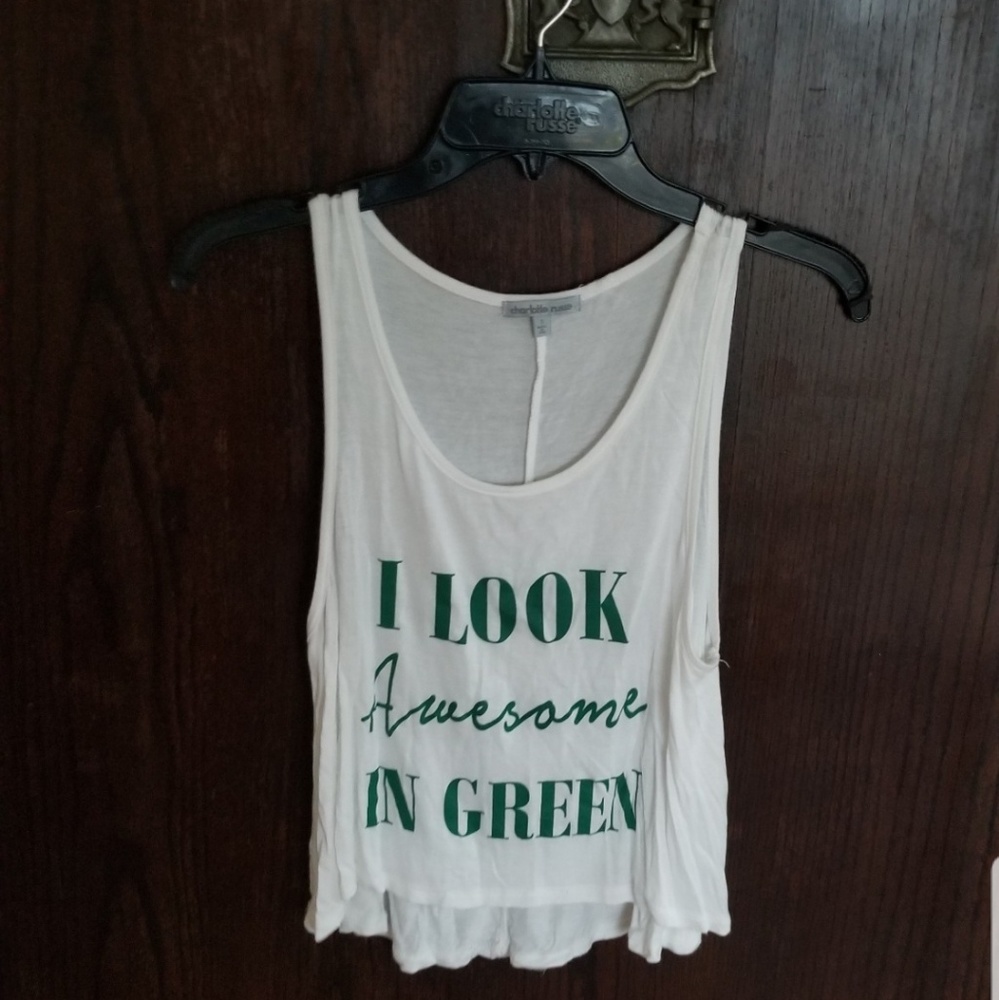 White Graphic Tank